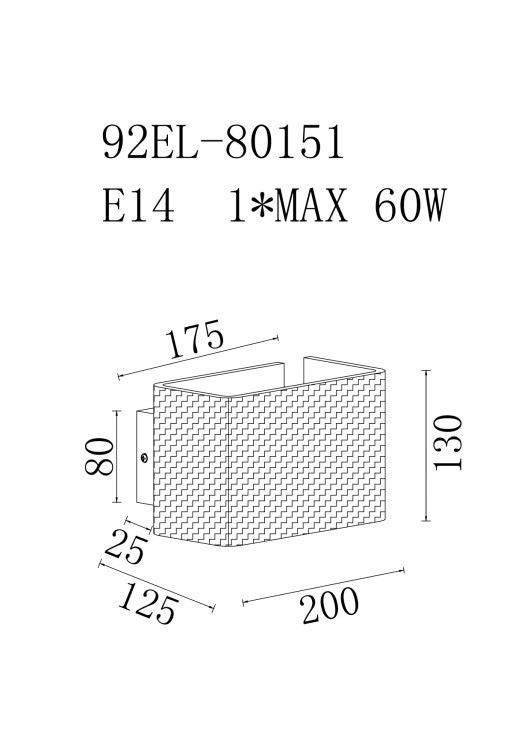 Бра латунь, стекло прозр. 20*h13см (TT-00011657)