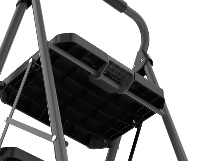 Стремянка stable, 3 ступени, 1 м, черная (79748)