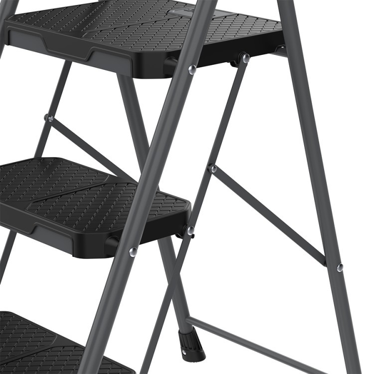 Стремянка stable, 3 ступени, 1 м, черная (79748)