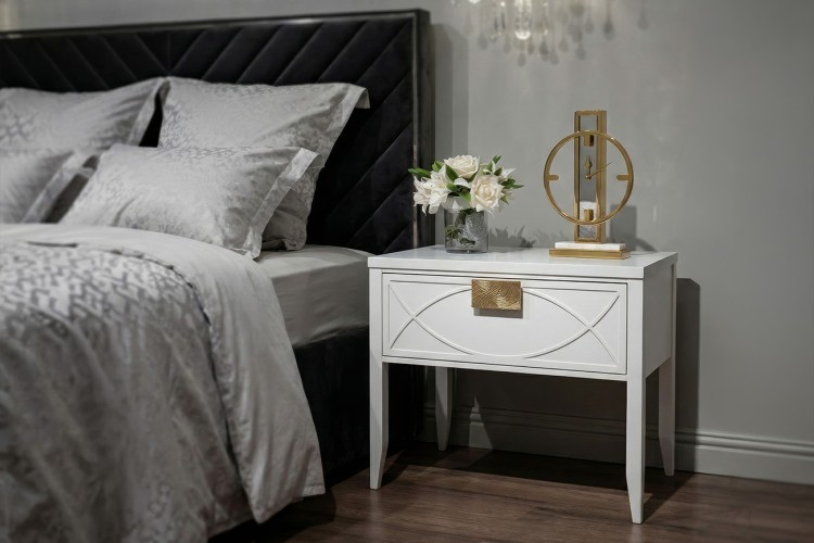 Тумба прикроватная бежевая 1 ящик 60*50*40см (TT-00015926)