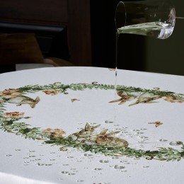 Скатерть  овальная  "sense" ,180х300см ,зеленый,100%хлопок ,твил Lefard (850-753-42)