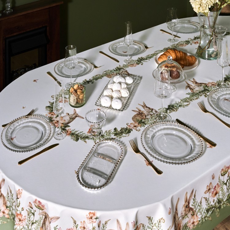 Скатерть  овальная  "sense" ,180х300см ,зеленый,100%хлопок ,твил Lefard (850-753-42)