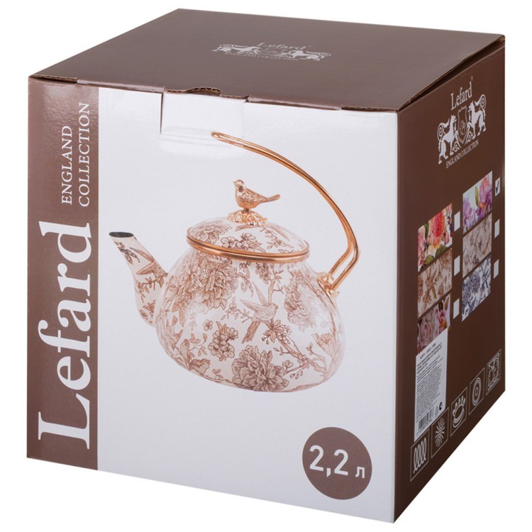 Чайник эмалированный lefard, серия irises, 2,2л подходит для индукцион.плит Lefard (950-756)