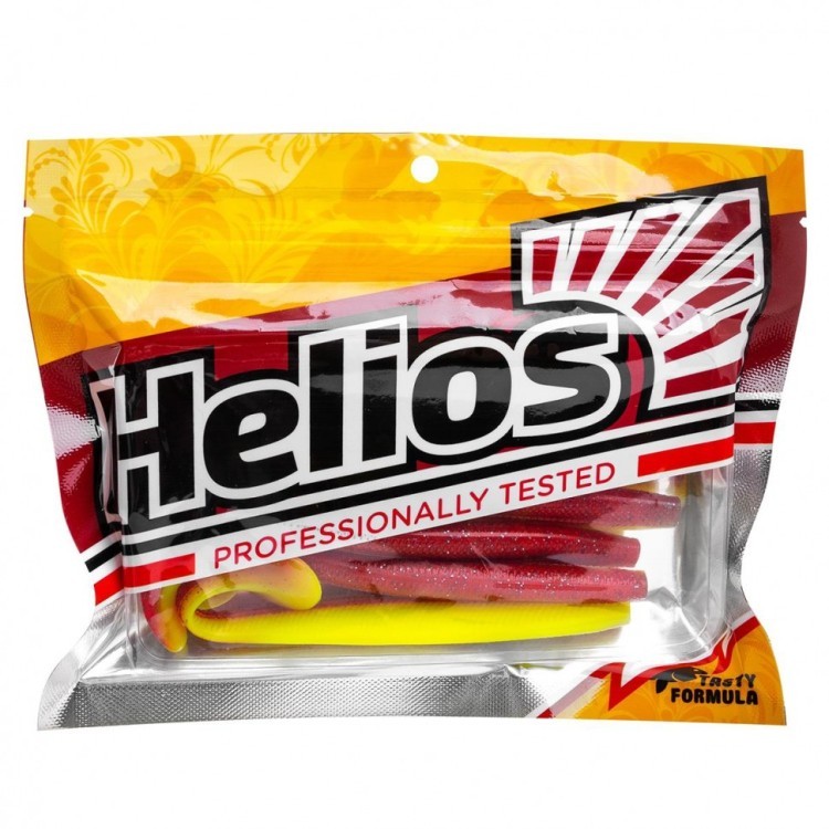 Виброхвост Helios Trofey 5.5"/14 см, цвет Red Lemon 4 шт HS-25-050 (77863)