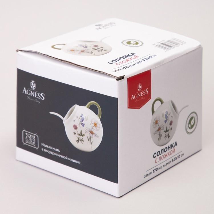 Солонка с ложкой agness "flower story" 9,5*10 см 170 мл Agness (358-2183) Солонка с ложкой agness "flower story" 9,5*10 см 170 мл Agness (358-2183)