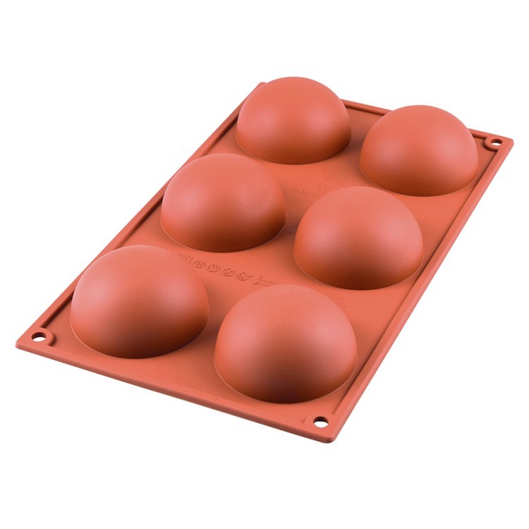 Форма силиконовая для приготовления пирожных half sphere, 18х34 см (68907)