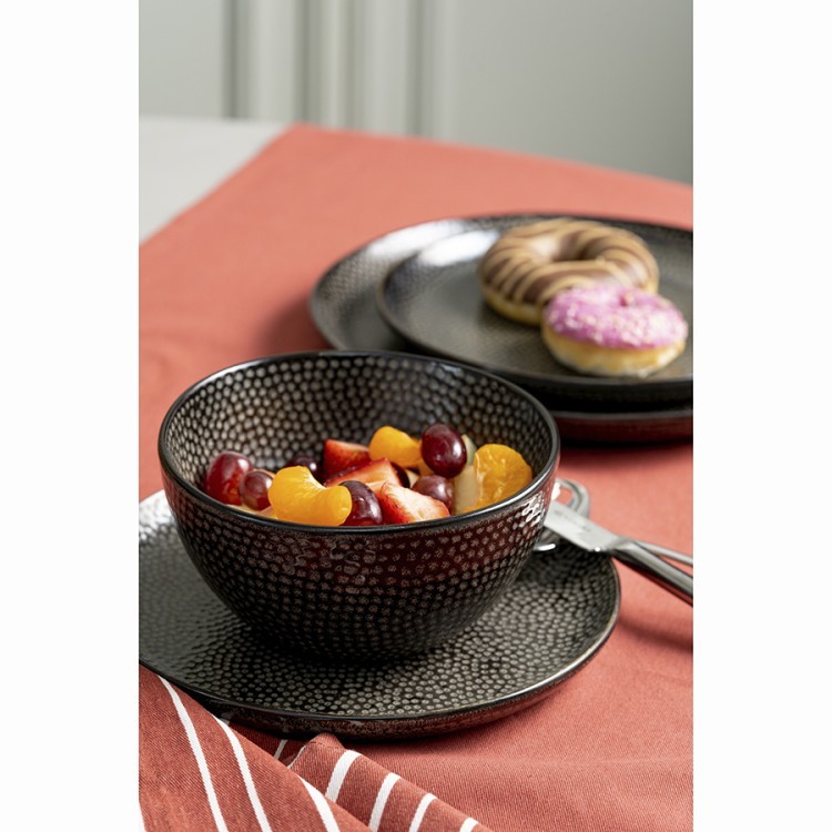 Набор чаш dots, 800 мл, черные, 2 шт. (74087)