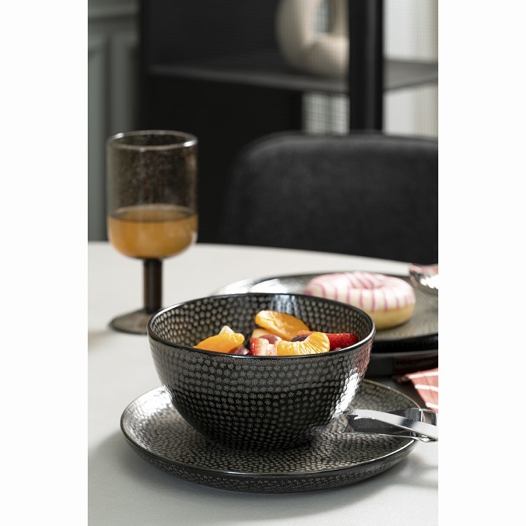 Набор чаш dots, 800 мл, черные, 2 шт. (74087)