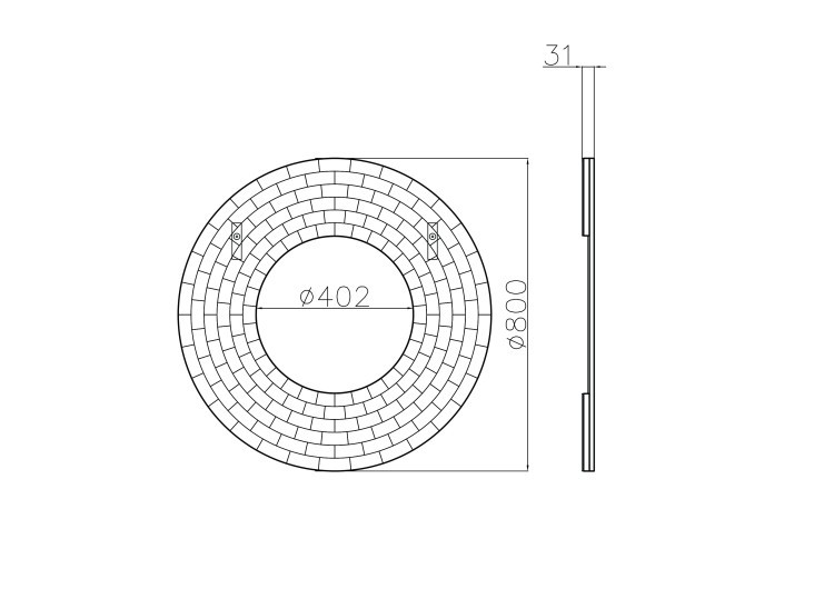 Зеркало круглое в раме из мелких элементов d80см (TT-00011705)