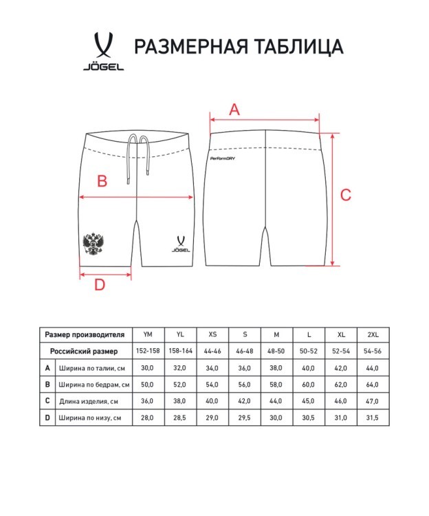 Шорты игровые JOGEL NATIONAL PerFormDRY Away Shorts, темно-синий (2110116)