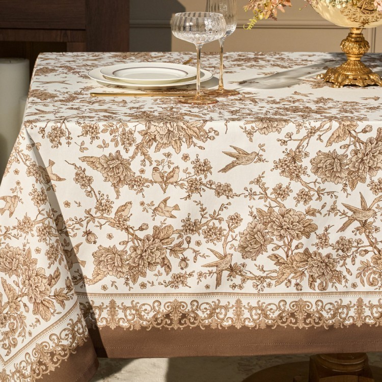 Скатерть "royal garden" 160х220см ,белый, 100% хлопок,твил пропитка (850-754-21) 