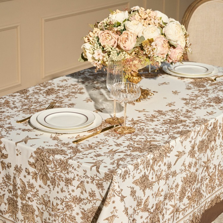 Скатерть "royal garden" 160х220см ,белый, 100% хлопок,твил пропитка (850-754-21) 