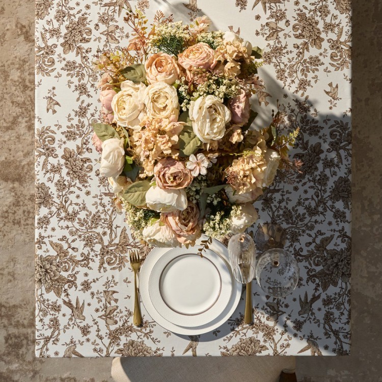 Скатерть "rich garden" 160х220см ,белый, 100% хлопок,твил пропитка Lefard (850-754-21)