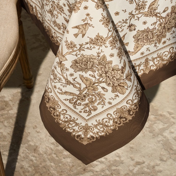 Скатерть "rich garden" 160х220см ,белый, 100% хлопок,твил пропитка Lefard (850-754-21)