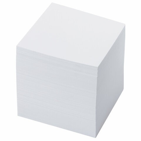 Блок для записей с клеевым краем Brauberg куб 9х9х9 см белый 129203 (4) (85467)