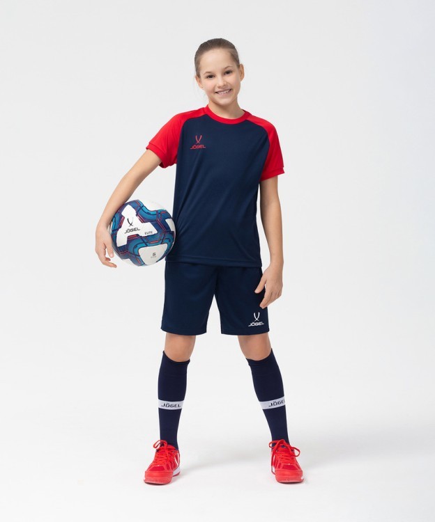 Футболка игровая JÖGEL CAMP Reglan Jersey, темно-синий/красный, детский (702255)