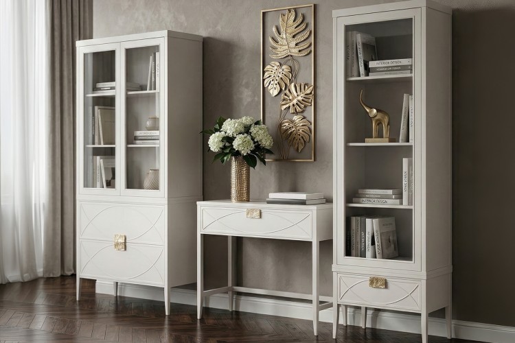 Консоль бежевая 1 ящик 100*80*40см (TT-00015927)