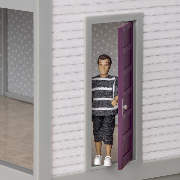 Кукольный домик "Комната 44 см", открытый на 360°, обои в наборе, для кукол 12 см (LB_60102400)
