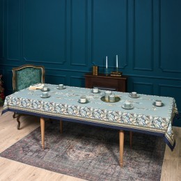 Скатерть "листья морриса" gold stripe 140х300см , 100% хлопок, твил, пропитка Lefard (850-752-23)