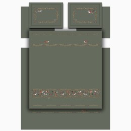 Кпб, king size "passage"зеленый,сатин,хлопок 100%,п.240х260-1шт,пр.260х260-1шт,н.50х70-2шт/70х70-2шт Lefard (989-004-01)