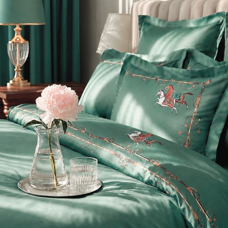 Кпб, king size "passage"зеленый,сатин,хлопок 100%,п.240х260-1шт,пр.260х260-1шт,н.50х70-2шт/70х70-2шт Lefard (989-004-01)
