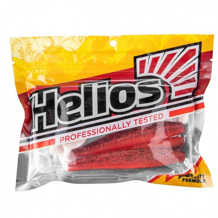 Виброхвост Helios Trofey 5.5"/14 см, цвет Red Sparkles WT 4 шт HS-25/1-034 (77864)