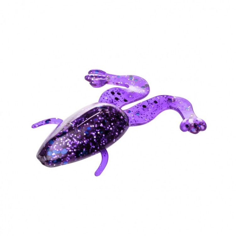 Лягушка Helios Crazy Frog 3,55"/9,0 см, цвет Silver Sparkles & Fio 4 шт HS-23-036 (77964)