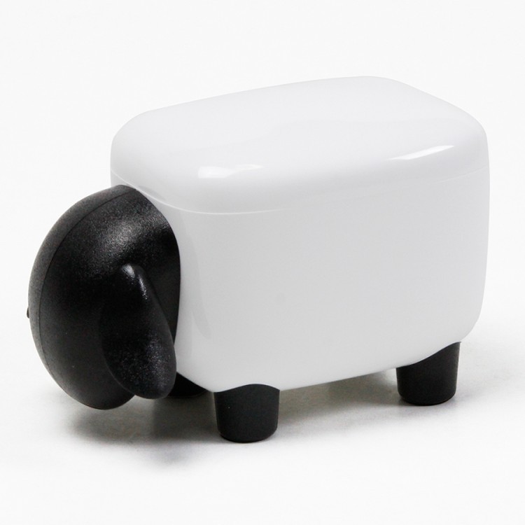 Контейнер для мелочей sheepshape, черный с белой крышкой (59840)