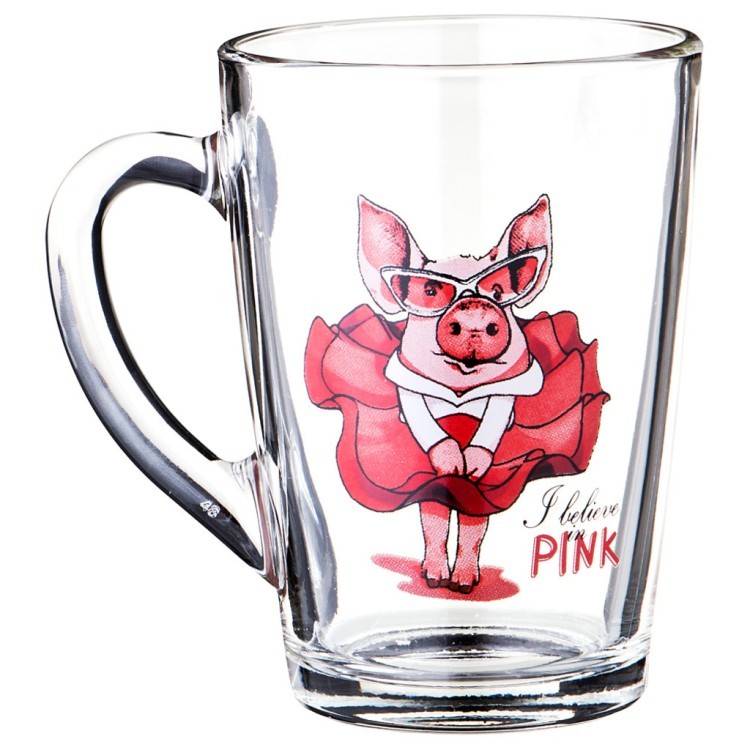 Кружка "свинка в розовых очках" 300 мл без упаковки (381-991) 