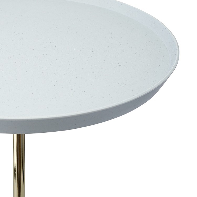 Столик кофейный sustainable collection, D37,7 см, серый/белый (76068)