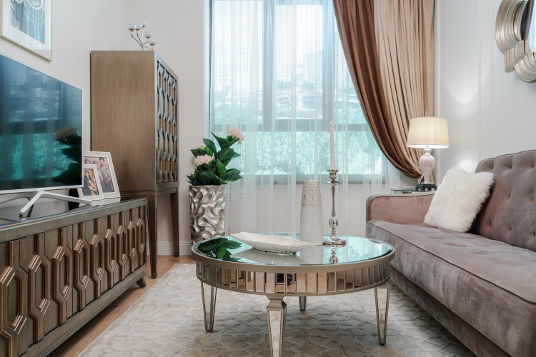 Стол зеркальный 914х914х416 (00001189)