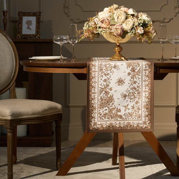 Дорожка "rich garden" 40х146см ,белый ,100% хлопок ,твил с пропиткой Lefard (850-754-3)