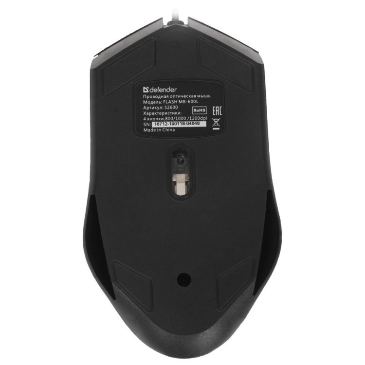 Мышь проводная оптическая USB Defender Flash MB-600L (52600) (2) (67094)