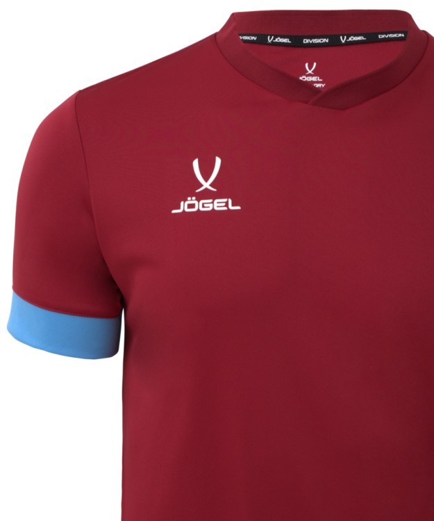 Футболка игровая JOGEL DIVISION PerFormDRY Union Jersey, гранатовый/голубой/белый (1751888)