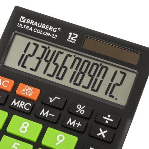 Калькулятор настольный Brauberg Ultra Color-12-BKLG 12 разрядов 250498 (1) (86041)