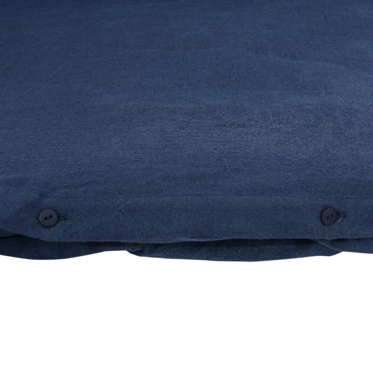 Пододеяльник изо льна темно-синего цвета essential, 200х200 см (63319)