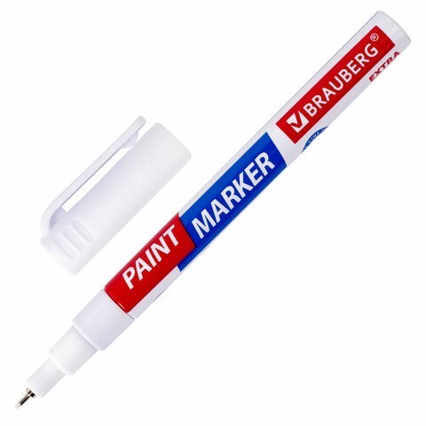 Маркер-краска лаковый Brauberg Profesional Extra 1 мм белый 151959 (12) (86668)