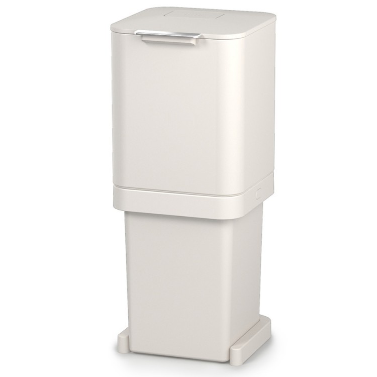 Контейнер для мусора с двумя баками totem pop, 40 л, белый (67639)