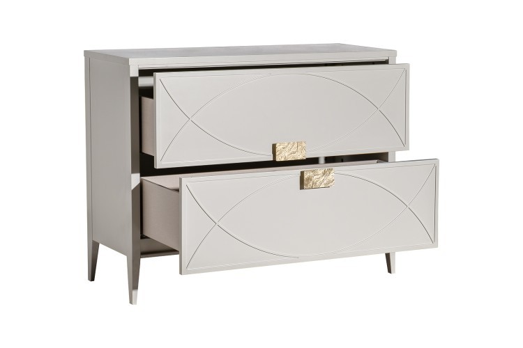 Комод бежевый 2 ящика 100*80*40см (TT-00015928)