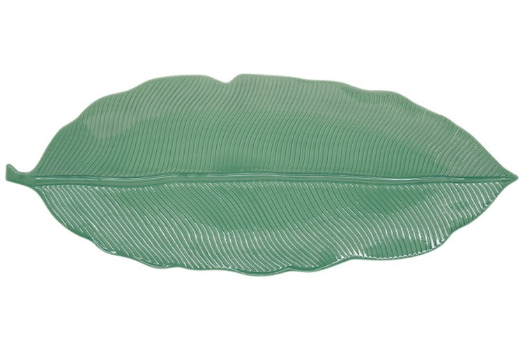 Блюдо-листок Мадагаскар светло-зеленое, 47 х 19 см - EL-R2051/LELG Easy Life