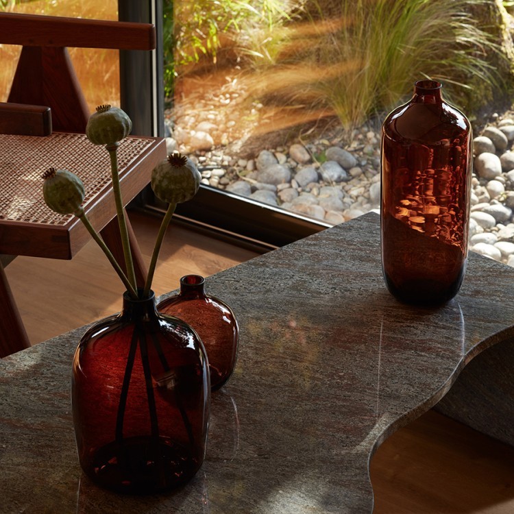 Ваза vessel, 27 см, коричневая (77611)