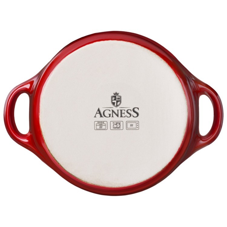 Горшочек для запекания reactive red 18,5*14,5*6,5/10см 600 мл Agness (780-138)