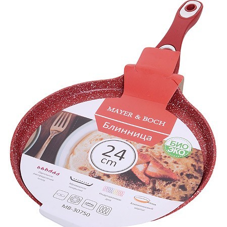 Блинница алюм 24 см мрам/п бак/руч Mayer&Boch (30750) Блинница алюм 24 см мрам/п бак/руч Mayer&Boch (30750)
