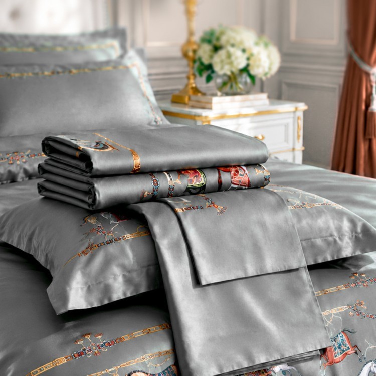 Кпб, king size, "passage" серый,сатин,хлопок 100%,п.240х260-1шт,пр.260х260-1шт,н.50х70-2шт/70х70-2шт Lefard (989-004-04)