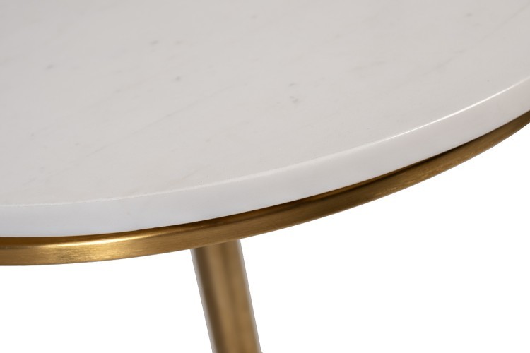 Стол журнальный мрамор белый d50*58см (TT-00012872)