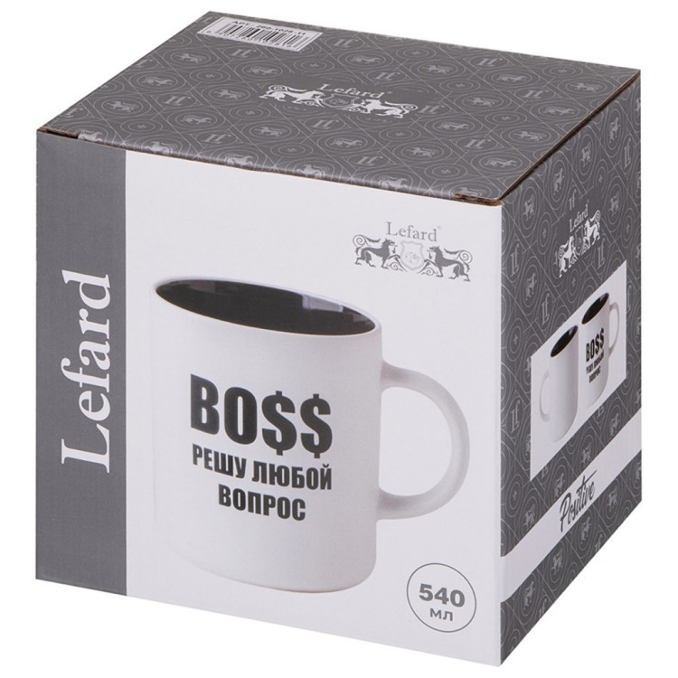 Кружка lefard 540мл "boss решу любой вопрос" 9.5*7.6*11.1cm, разноцветный Lefard (260-1028-11)