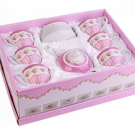 Чайный сервиз 13пр с чайником 1л LR (30876) Чайный сервиз 13пр с чайником 1л LR (30876)