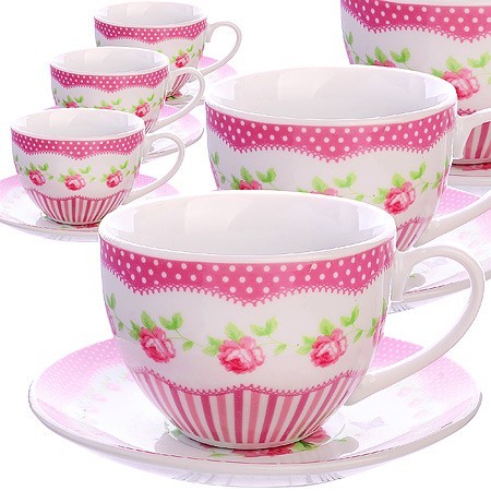 Чайный сервиз 13пр с чайником 1л LR (30876) Чайный сервиз 13пр с чайником 1л LR (30876)