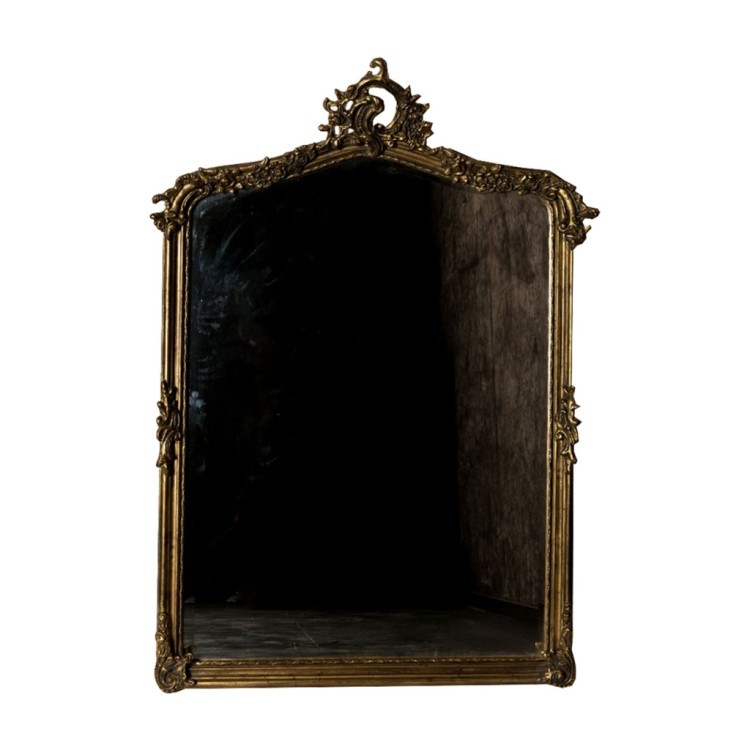 Зеркало HenriMR02, Массив дерева, brass/brown, ROOMERS FURNITURE