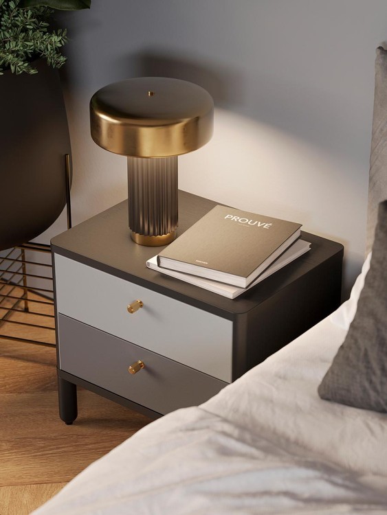 Лампа настольная stone, D27х35 см, черная/золотистая (76865)